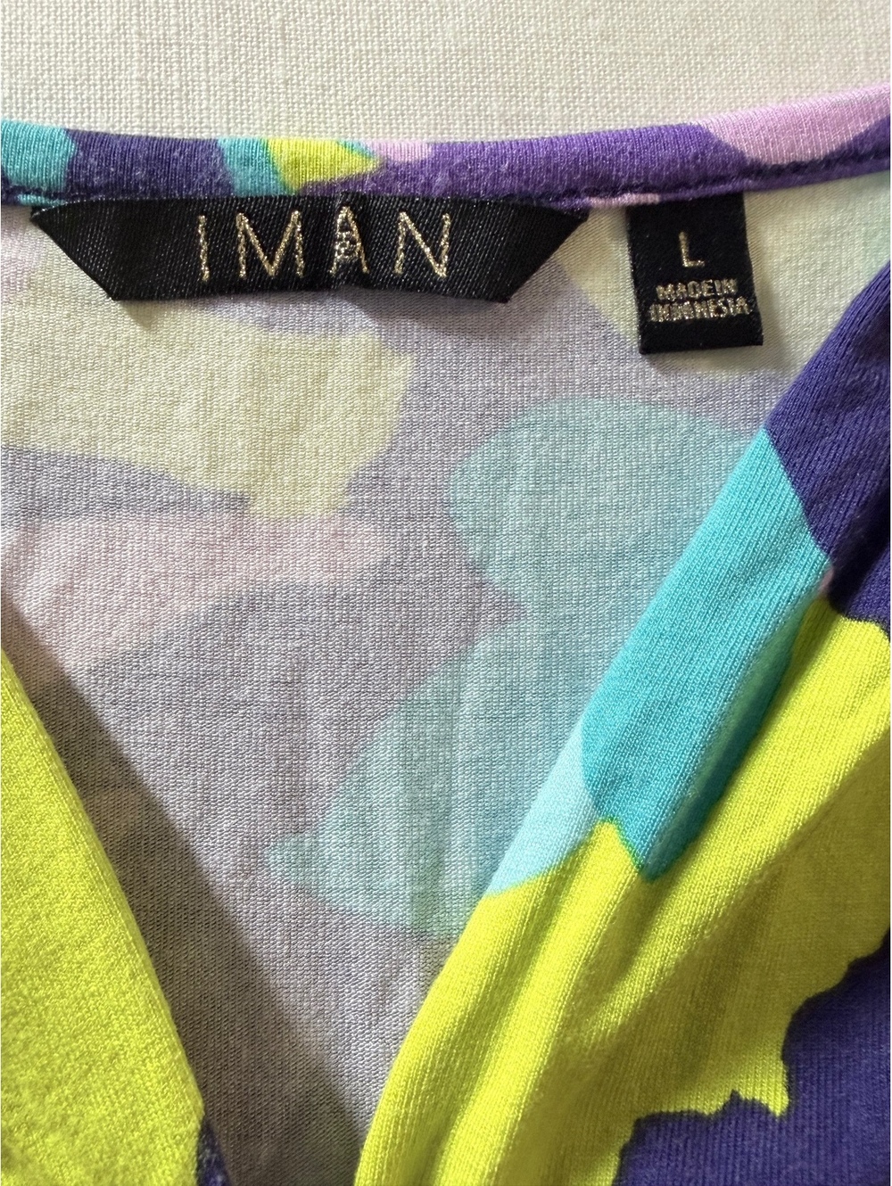 IMAN Women's Sleeveless Size L Floral Maxi Dress Size Large Rayon Spandex Blend - Picture 6 of 11